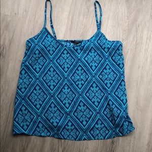 NWT Blue spaghetti string top